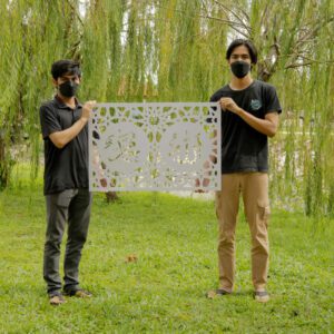 Frame Premium Laser Cutting 3D Allah & Muhammad (2 Kaki x 3 Kaki)